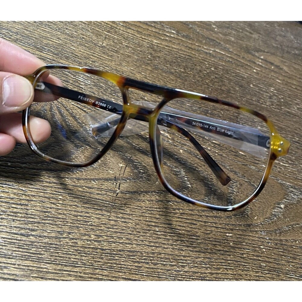 FEISEDY Blue Light Blocking Glasses Nerd Clear Square Computer Frame Oversized